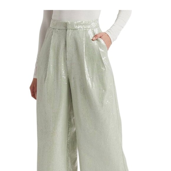 NWT Mint Sequin Cropped Wide Leg Pants - Picture 8 of 9